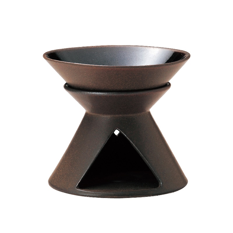 ミヤザキ食器 エムスタイル ルーチェ バーニャカウダポット チョコ LU0108BR 1個（ご注文単位18個）【直送品】