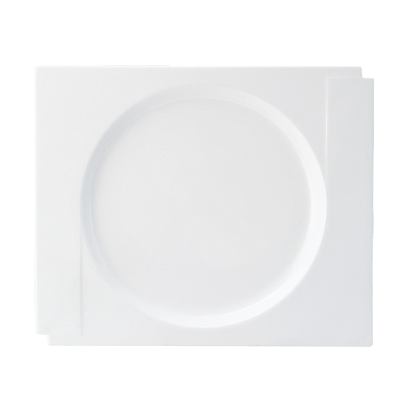 ミヤザキ食器 エムスタイル マグネシア マニカ スクエアリムプレート 23cm MG2311MNWH 1個(ご注文単位6個)【直送品】