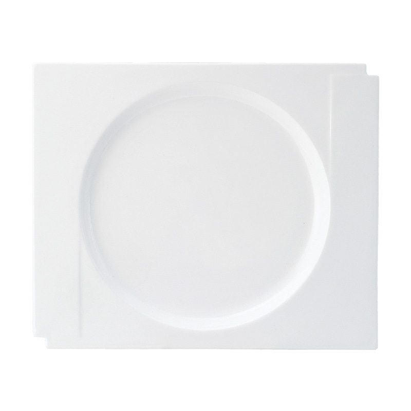 ミヤザキ食器 エムスタイル マグネシア マニカ スクエアリムプレート 26cm MG2611MNWH 1個(ご注文単位6個)【直送品】