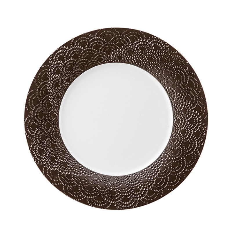 ミヤザキ食器 エムスタイル マグネシア サージ プレート 19cm ブラウン MG1961SUBR 1個（ご注文単位4個）【直送品】