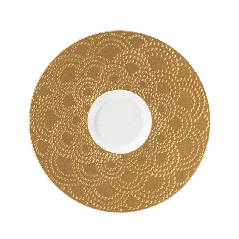 ミヤザキ食器 エムスタイル マグネシア サージ プレート 16cm 兼ソーサー ゴールド MG0105SUGD 1個（ご注文単位6個）【直送品】