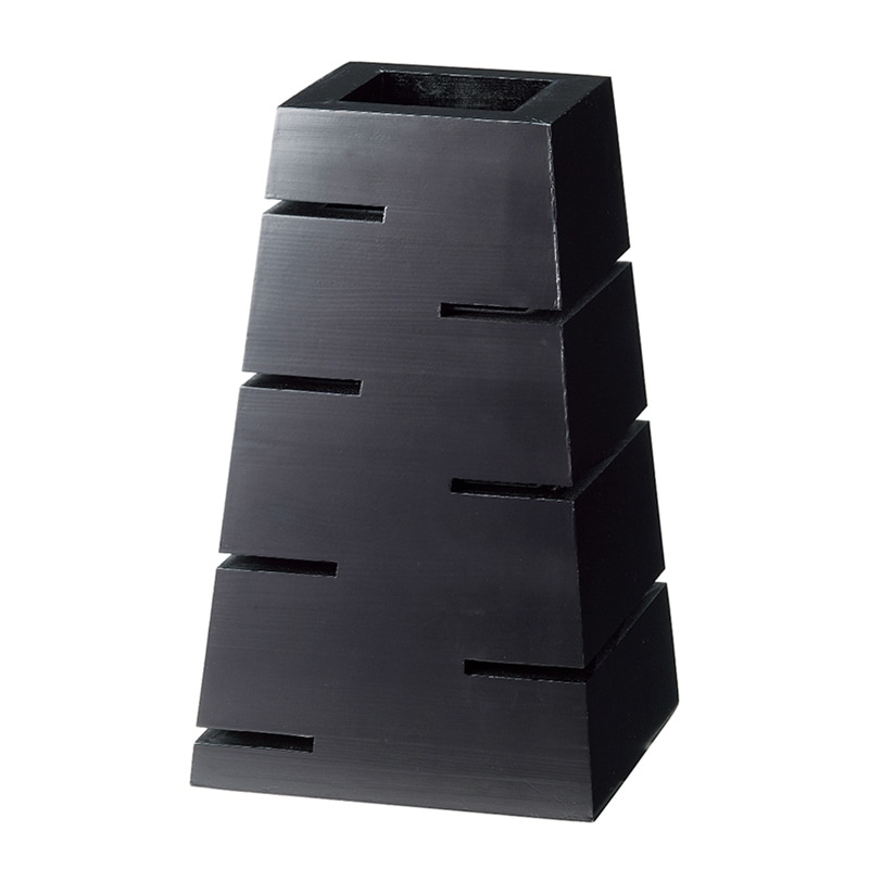 ミヤザキ食器 エムスタイル 木製ライザー H380mm ブラック RS3819BK 1個（ご注文単位1個）【直送品】