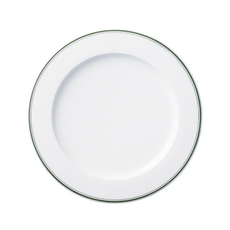 ミヤザキ食器 ラック ポーセレン アクセス ディーライン リムプレート 15cm グリーン RA15301ACGR 1個（ご注文単位24個）【直送品】
