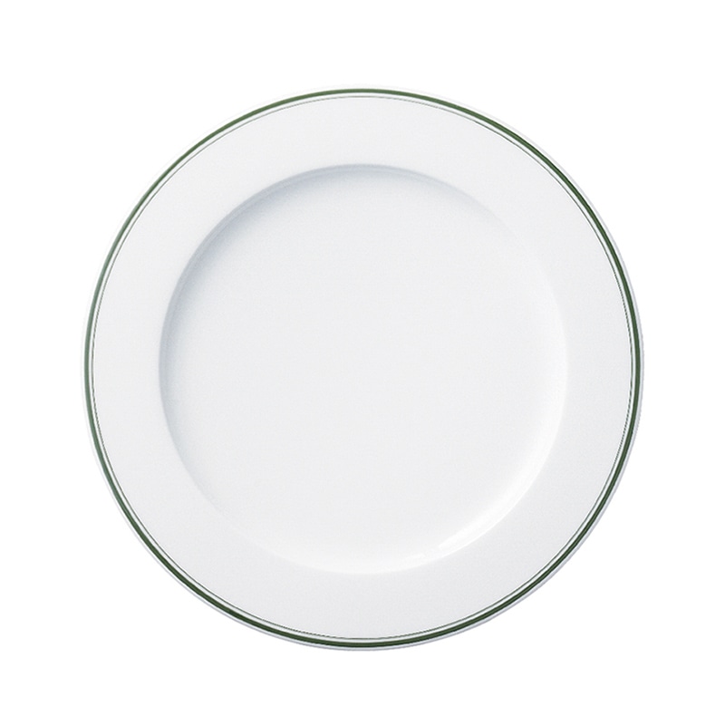 ミヤザキ食器 ラック ポーセレン アクセス ディーライン リムプレート 17cm グリーン RA17301ACGR 1個（ご注文単位24個）【直送品】