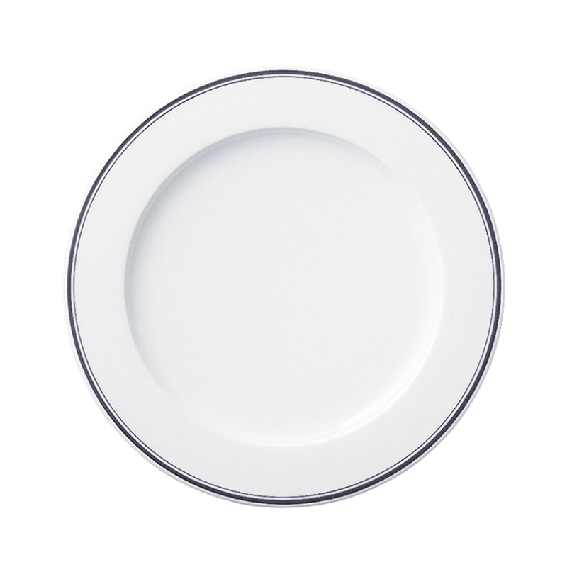 ミヤザキ食器 ラック ポーセレン アクセス ディーライン リムプレート 17cm グレー RA17301ACGY 1個（ご注文単位24個）【直送品】