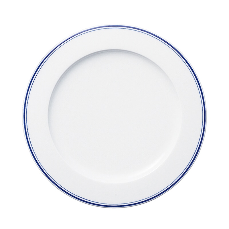 ミヤザキ食器 ラック ポーセレン アクセス ディーライン リムプレート 21cm ブルー RA21301ACBL 1個（ご注文単位12個）【直送品】