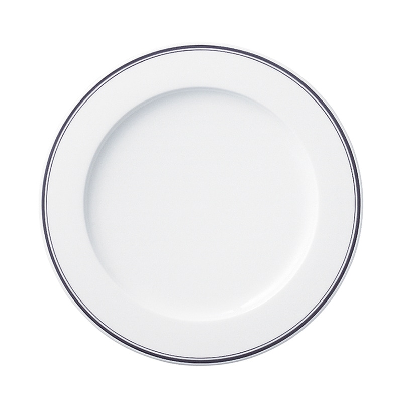 ミヤザキ食器 ラック ポーセレン アクセス ディーライン リムプレート 21cm グレー RA21301ACGY 1個（ご注文単位12個）【直送品】