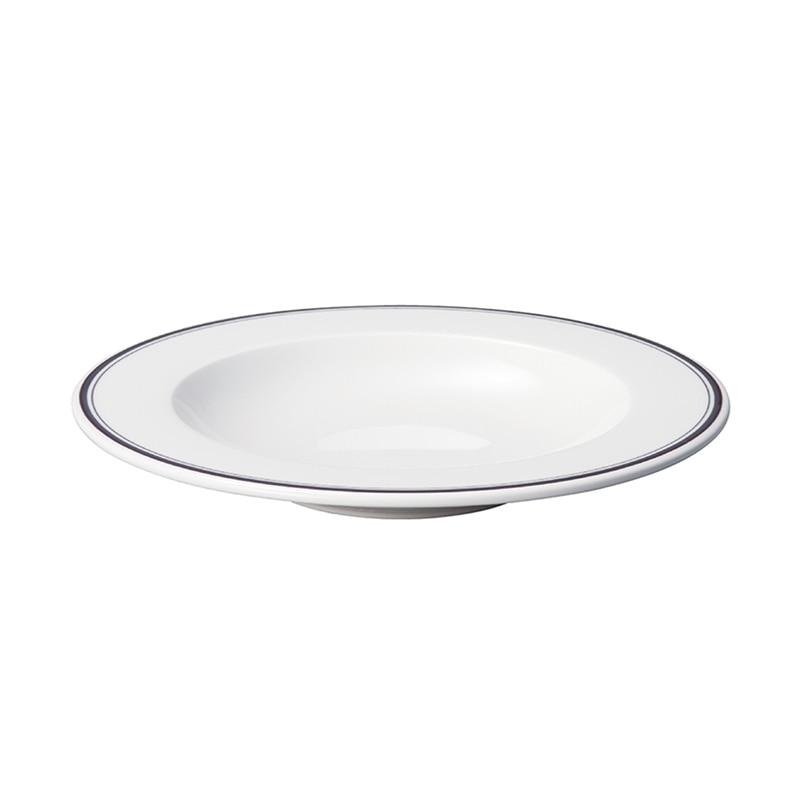 ミヤザキ食器 ラック ポーセレン アクセス ディーライン リムクーププレート 23cm グレー RA23302ACGY 1個（ご注文単位12個）【直送品】