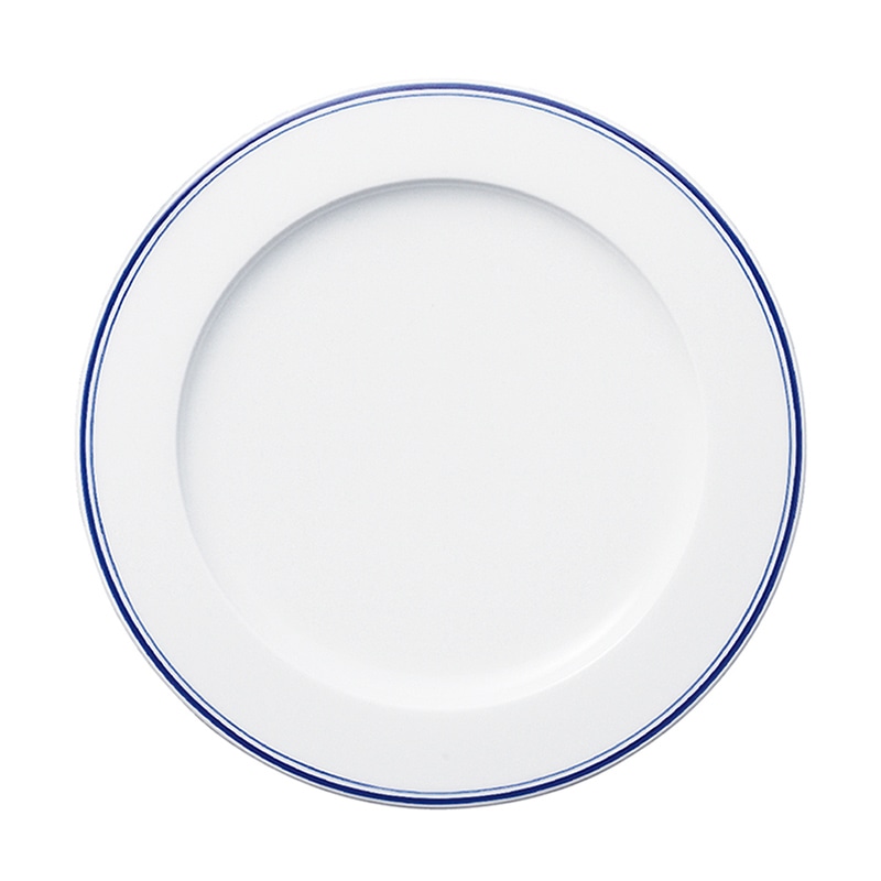ミヤザキ食器 ラック ポーセレン アクセス ディーライン リムプレート 24cm ブルー RA24301ACBL 1個（ご注文単位12個）【直送品】
