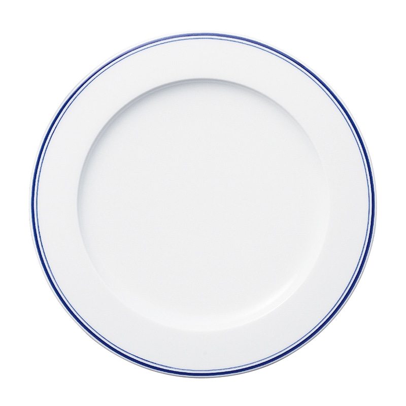 ミヤザキ食器 ラック ポーセレン アクセス ディーライン リムプレート 27cm ブルー RA27301ACBL 1個（ご注文単位12個）【直送品】