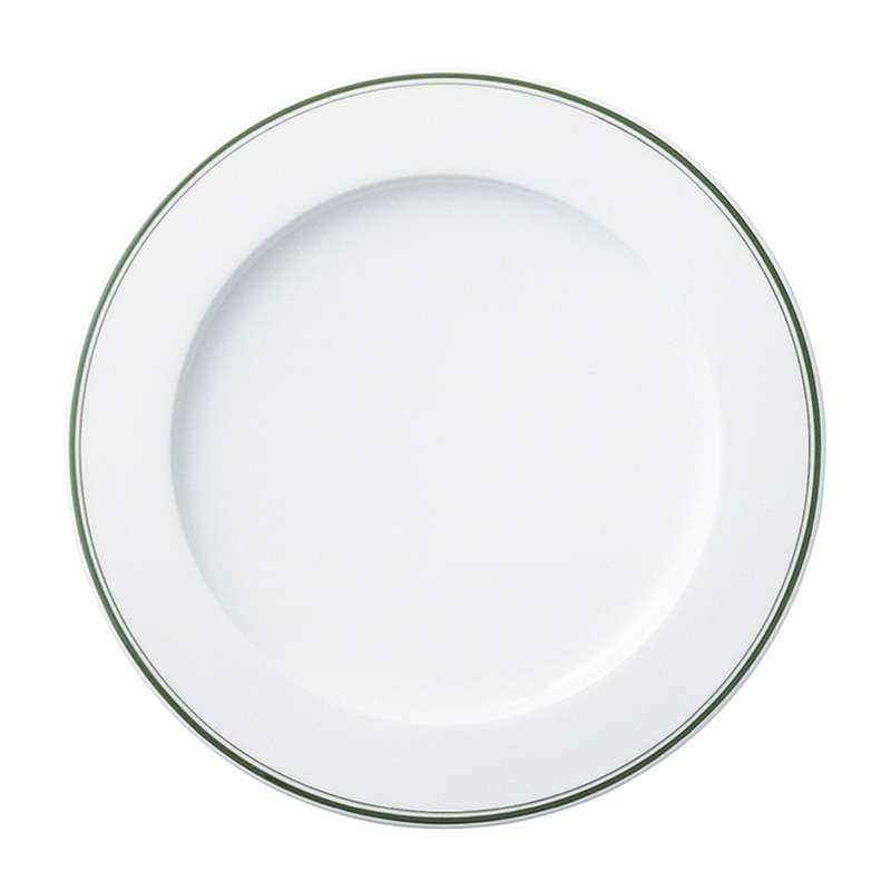 ミヤザキ食器 ラック ポーセレン アクセス ディーライン リムプレート 27cm グリーン RA27301ACGR 1個（ご注文単位12個）【直送品】