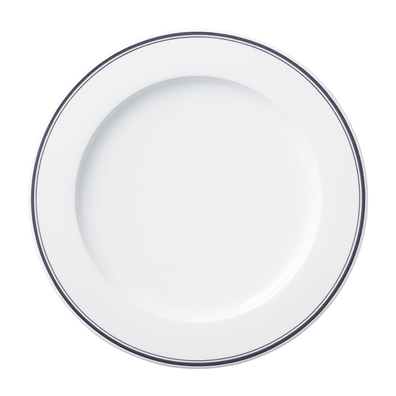 ミヤザキ食器 ラック ポーセレン アクセス ディーライン リムプレート 27cm グレー RA27301ACGY 1個（ご注文単位12個）【直送品】