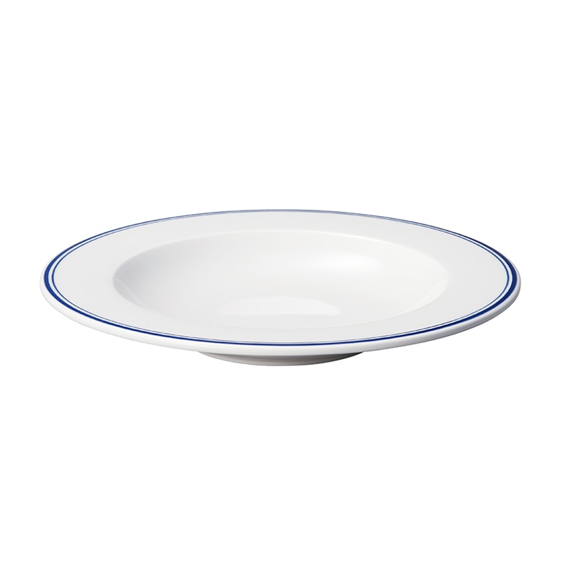 ミヤザキ食器 ラック ポーセレン アクセス ディーライン リムクーププレート 28cm ブルー RA28302ACBL 1個（ご注文単位12個）【直送品】