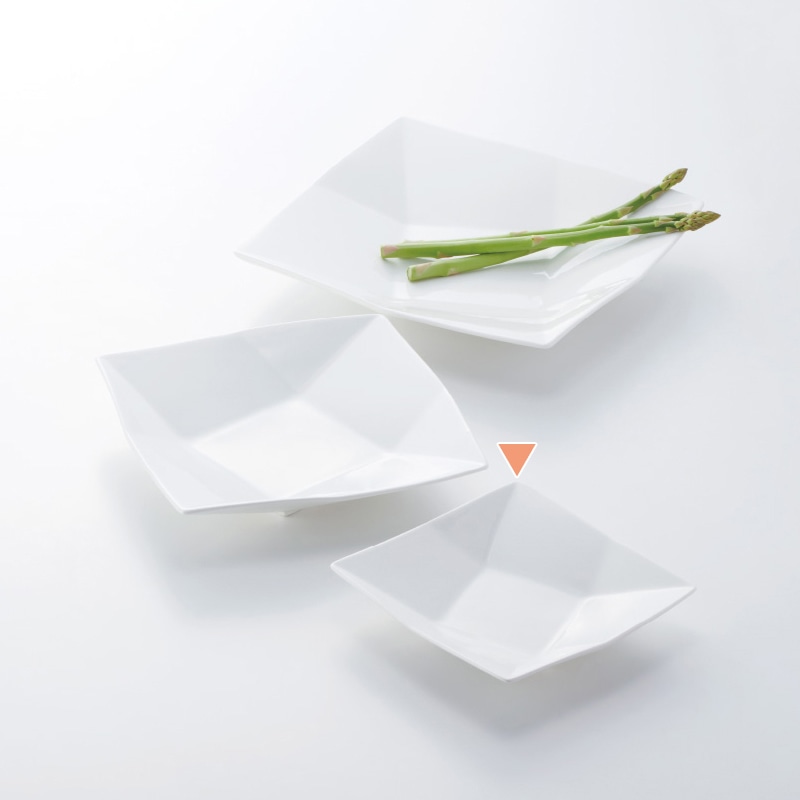 ミヤザキ食器 エムスタイル グランデビアンカ 折り紙プレート S GB1221 1個(ご注文単位6個)【直送品】