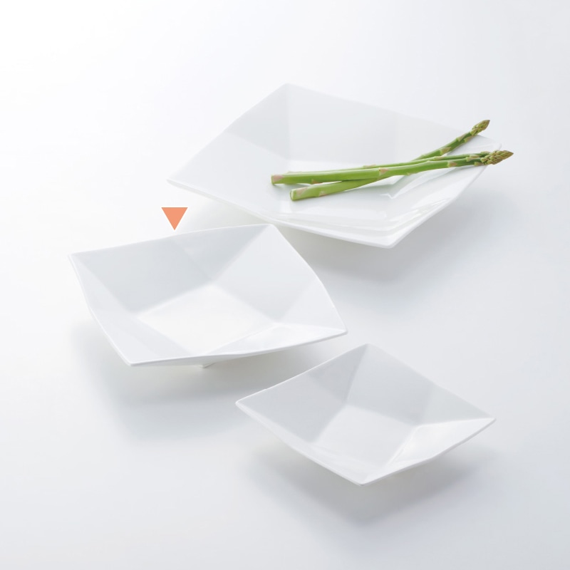 ミヤザキ食器 エムスタイル グランデビアンカ 折り紙プレート M GB1222 1個(ご注文単位6個)【直送品】