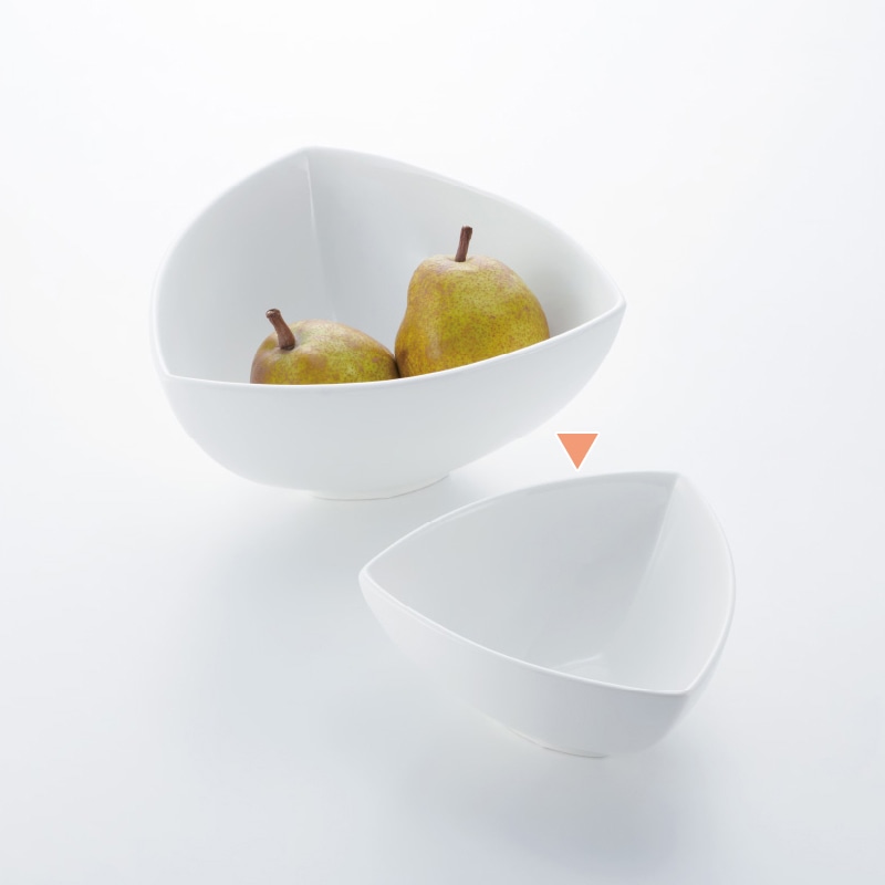 ミヤザキ食器 エムスタイル グランデビアンカ トライアングルマルチボール S GB1974 1個（ご注文単位4個）【直送品】