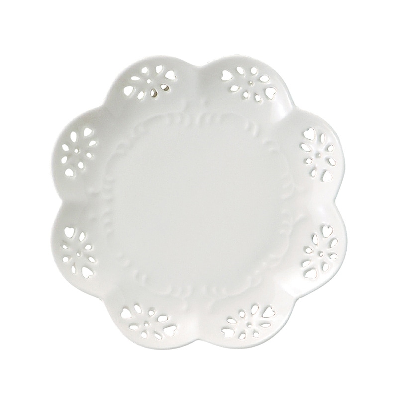 ミヤザキ食器 エムスタイル ピッコロビアンカ レースフラワーディッシュ PB30025 1個（ご注文単位96個）【直送品】