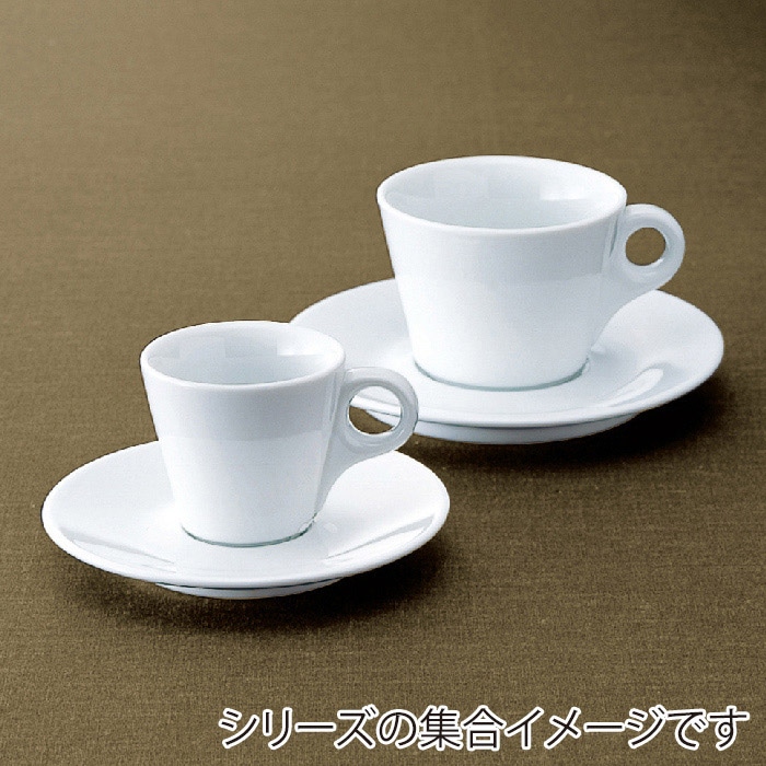 ミヤザキ食器 エムスタイル リーニュ エスプレッソカップ&ソーサー CF0114-02 1個（ご注文単位6個）【直送品】