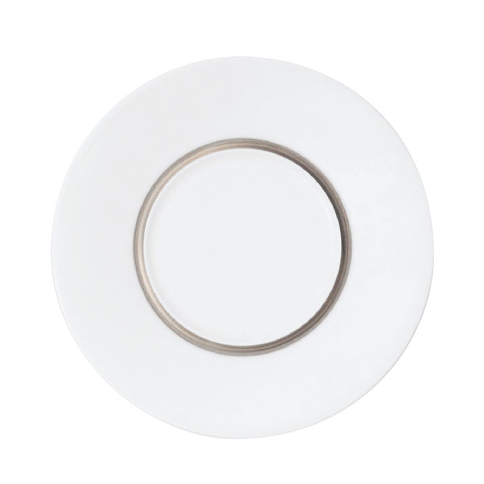 ミヤザキ食器 エチュードプラチナーレ ワイドリムプレート 19cm ET1911PL 1個（ご注文単位6個）【直送品】