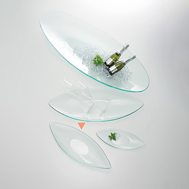 ミヤザキ食器 エムスタイル グランデヴェートロ 舟型プレート M 45cm GV4521 1個（ご注文単位16個）【直送品】