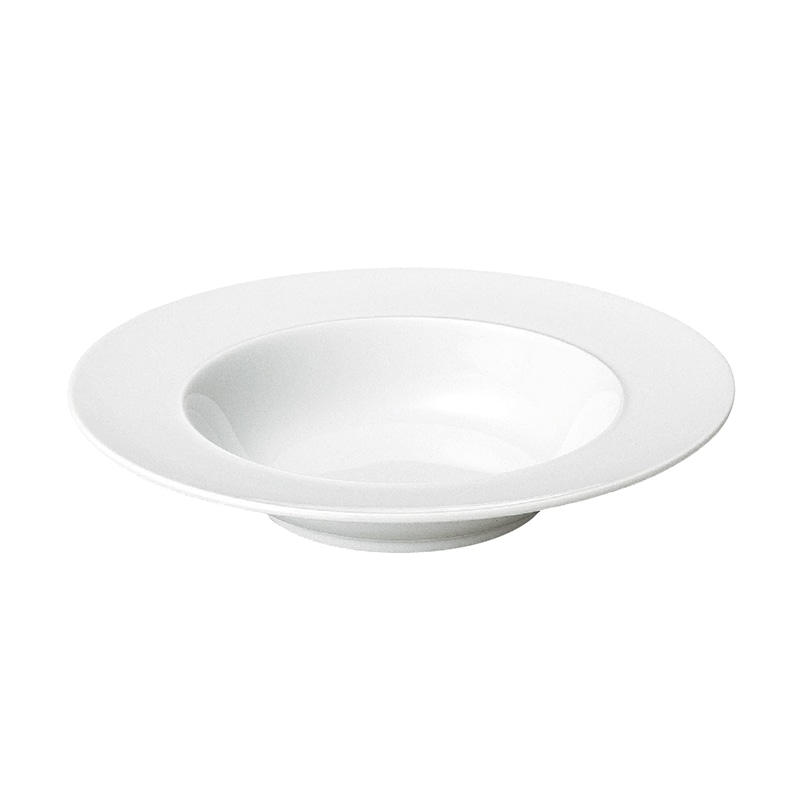 ミヤザキ食器 エムスタイル トッカータ クーププレート 24cm ホワイト TT2402WH 1個（ご注文単位4個）【直送品】