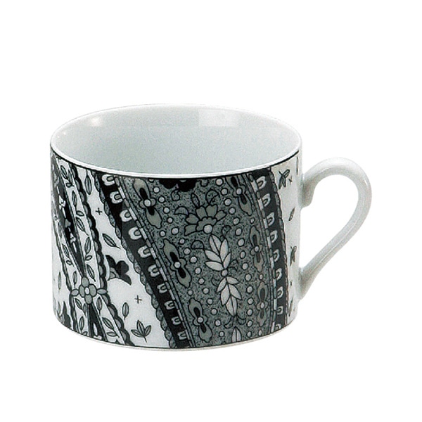 ミヤザキ食器 エムスタイル トッカータ ペイズリー カップ ブラック TT0104PSBK 1個（ご注文単位4個）【直送品】