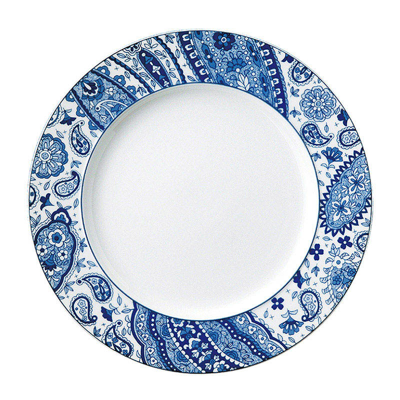 ミヤザキ食器 エムスタイル トッカータ ペイズリー プレート 31cm ブルー TT3101PSBL 1個（ご注文単位12個）【直送品】