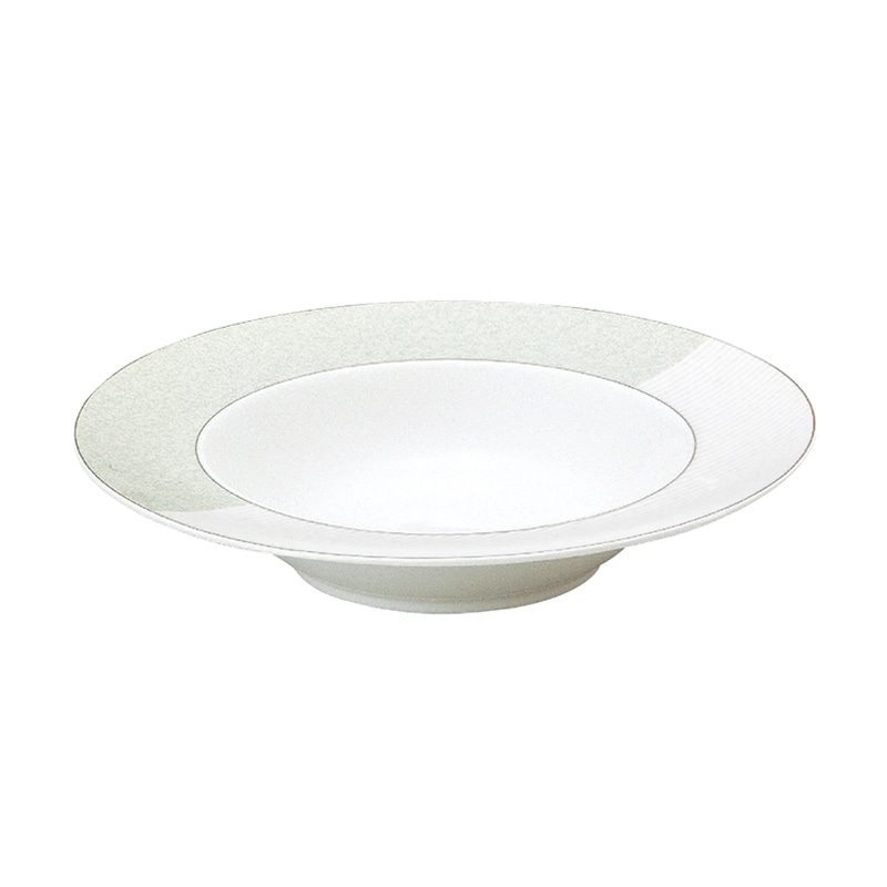 ミヤザキ食器 エムスタイル トッカータ ミッシェーラ クーププレート 24cm グリーン TT2402MIGR 1個（ご注文単位4個）【直送品】