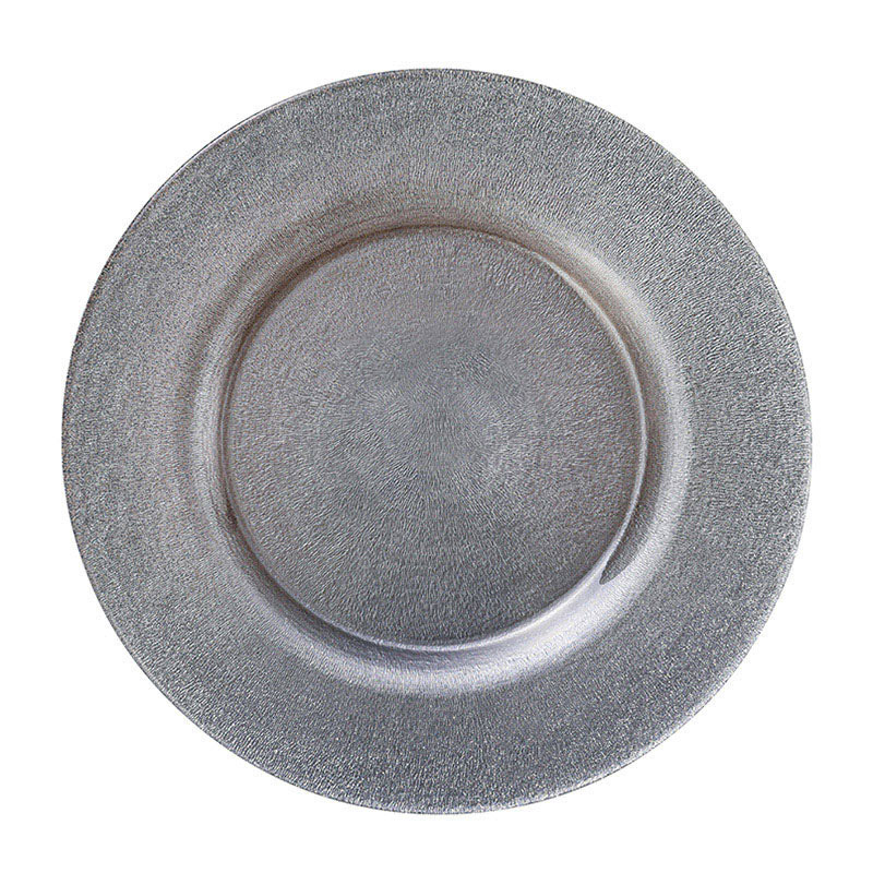 ミヤザキ食器 エムスタイル ミューズ リムプレート 28cm シルバー MU2801SL 1個(ご注文単位2個)【直送品】