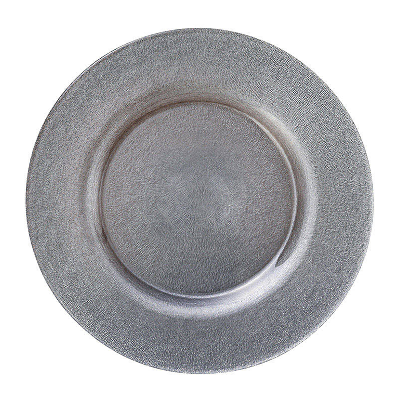 ミヤザキ食器 エムスタイル ミューズ リムプレート 32cm シルバー MU3201SL 1個(ご注文単位6個)【直送品】