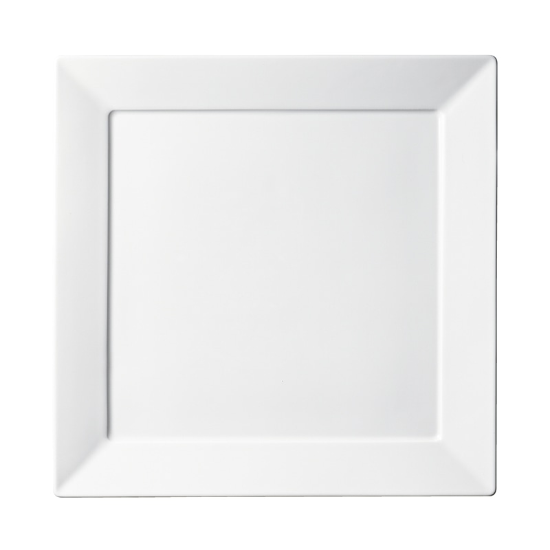 ミヤザキ食器 エムスタイル マグネシア グランデ・アリア スクエアプレート 25.5cm MG2521GAWH 1個（ご注文単位4個）【直送品】