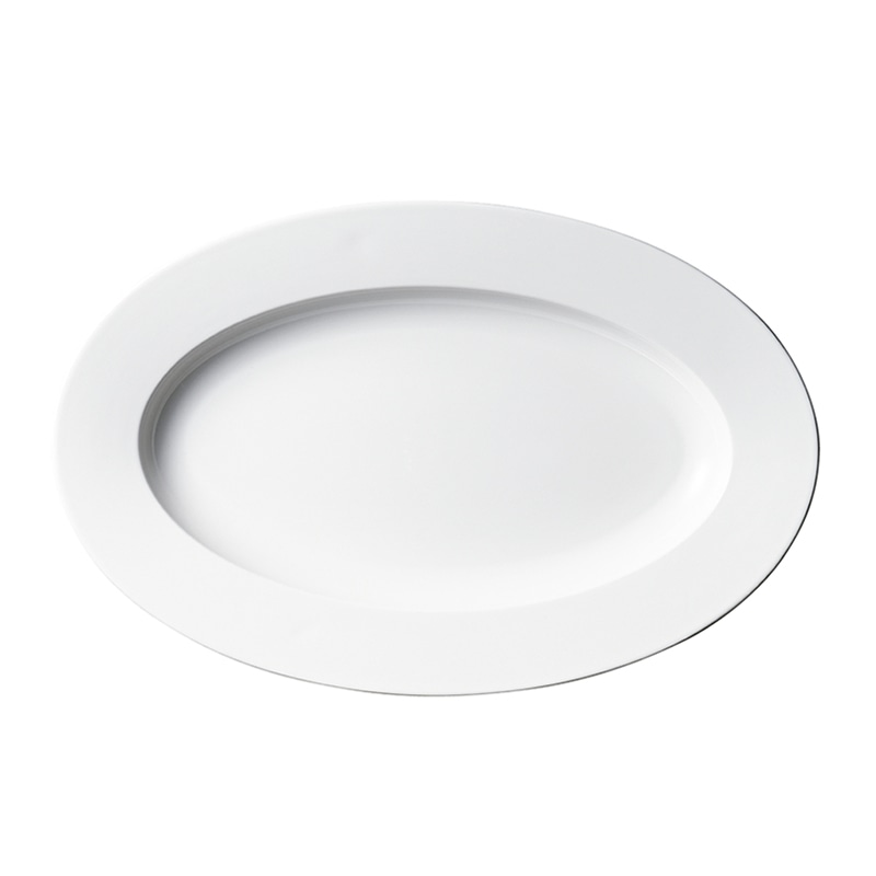 ミヤザキ食器 エムスタイル マグネシア グランデ・アリア オーバルプラター 31cm MG3141GAWH 1個（ご注文単位6個）【直送品】