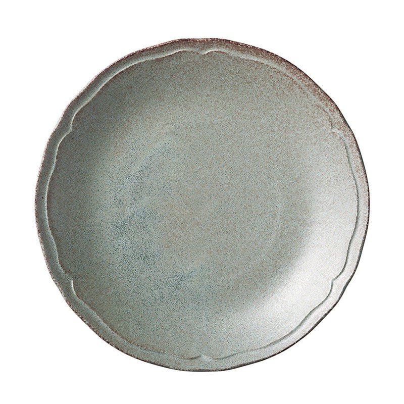 ミヤザキ食器 エムスタイル 梨花 プレート 24cm グレー RN2401GY 1個（ご注文単位6個）【直送品】