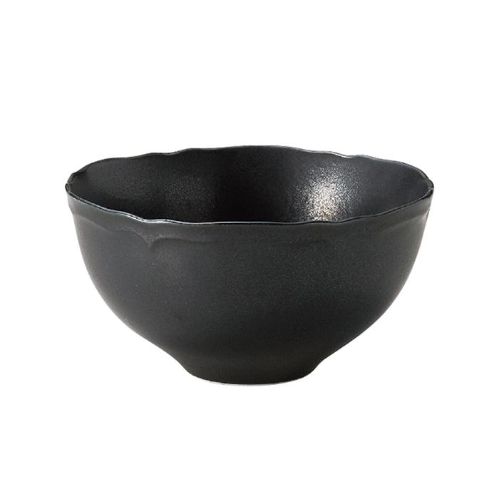 ミヤザキ食器 エムスタイル 梨花 ボール 13cm ブラック RN1313BK 1個（ご注文単位6個）【直送品】