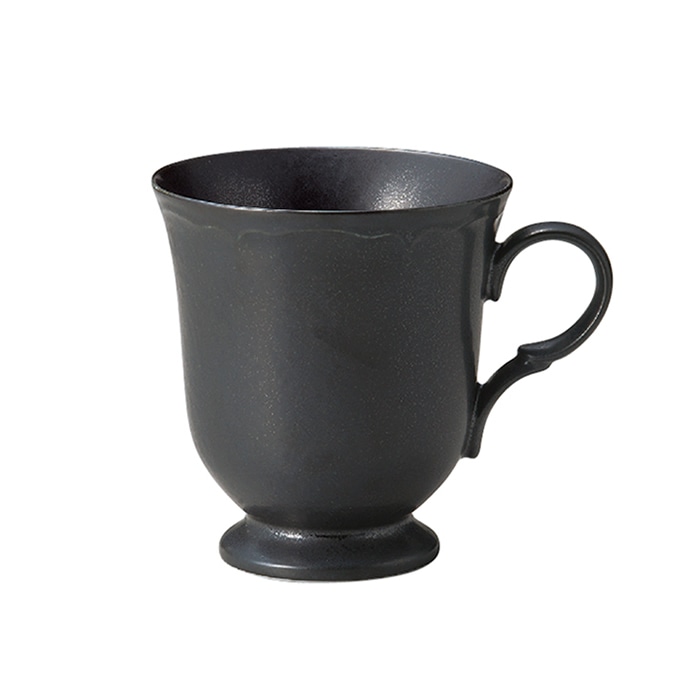 ミヤザキ食器 エムスタイル 梨花 マグ 300cc ブラック RN0114BK 1個（ご注文単位6個）【直送品】