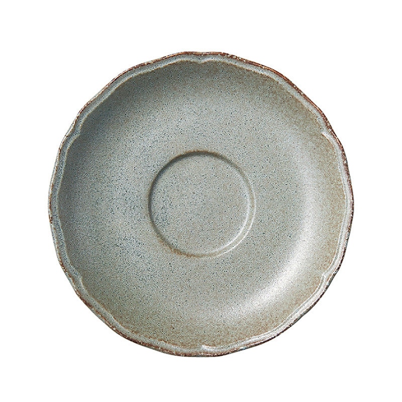 ミヤザキ食器 エムスタイル 梨花 ソーサー グレー RN0105GY 1個（ご注文単位6個）【直送品】