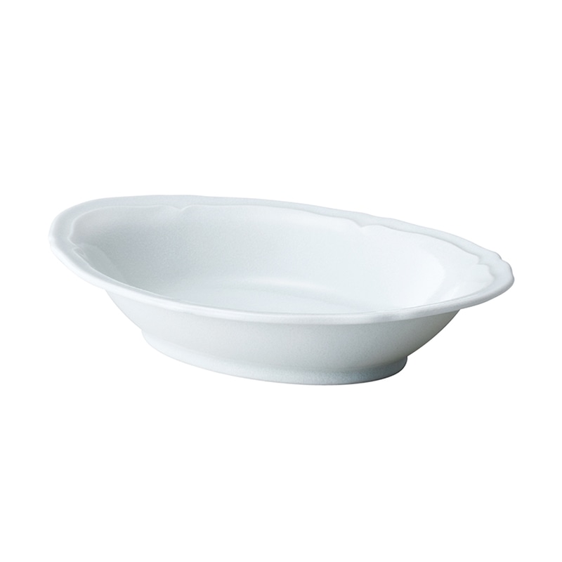 ミヤザキ食器 エムスタイル 梨花 オーバルボール 24cm ホワイト RN2423WH 1個（ご注文単位6個）【直送品】