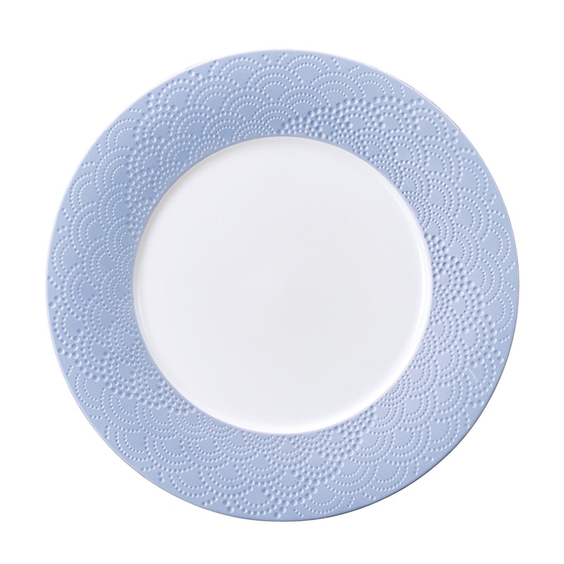 ミヤザキ食器 エムスタイル マグネシア サージ プレート 25cm ペールブルー MG2561SULB 1個(ご注文単位4個)【直送品】
