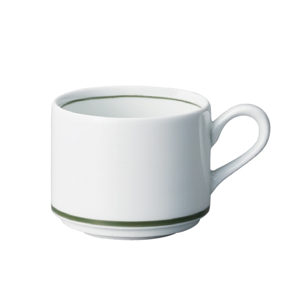 ミヤザキ食器 ラック ポーセレン アクセス ディーライン スタッキングコーヒーカップ グリーン RA01304ACGR 1個（ご注文単位12個）【直送品】