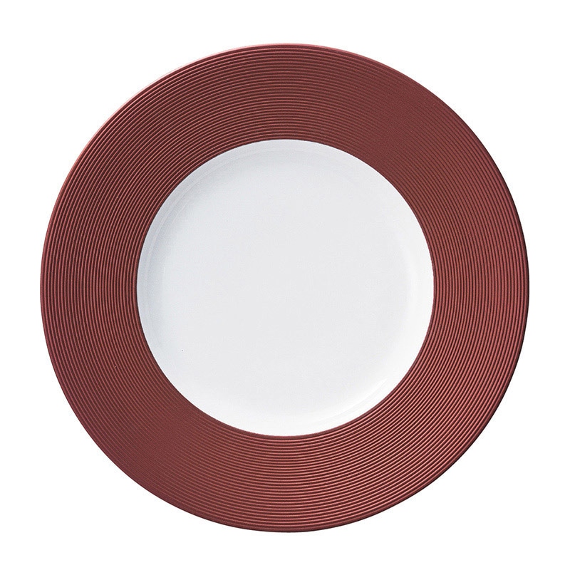 ミヤザキ食器 エムスタイル イルデパン カラー プレート 28cm ワインレッド XIL2801RD 1個（ご注文単位4個）【直送品】