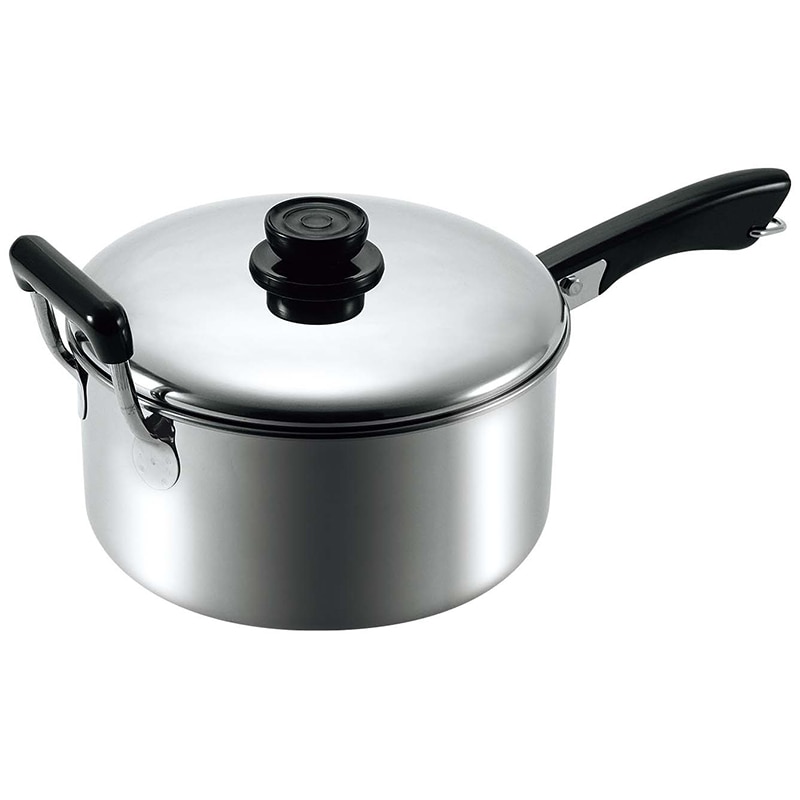 玉虎堂製作所 MA 18-0 深型 ソースパン 片手 20cm 1個(ご注文単位1個)【直送品】