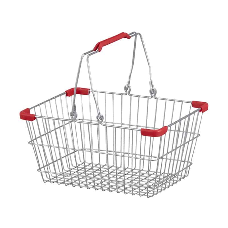 アビテ レジカゴ型アイアン製バスケット S レッド FI-001-RE 1個(ご注文単位1個)【直送品】