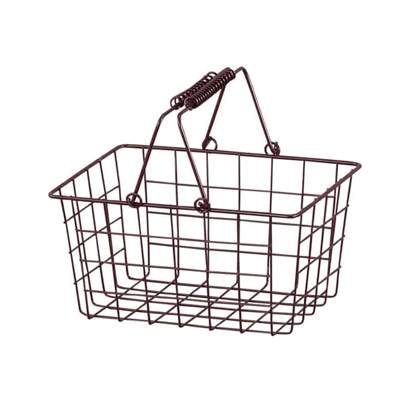 アビテ ワイヤーバスケット S ブラウン SWZ-001-BR 1個(ご注文単位1個)【直送品】