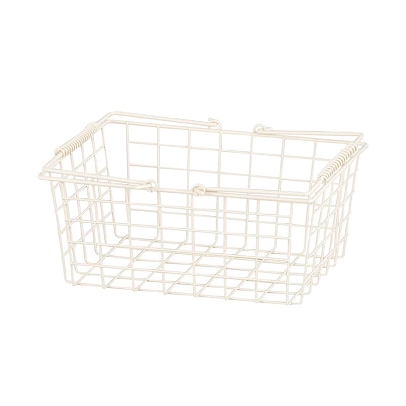 アビテ ワイヤーバスケット M アイボリー SWZ-002-IV 1個(ご注文単位1個)【直送品】