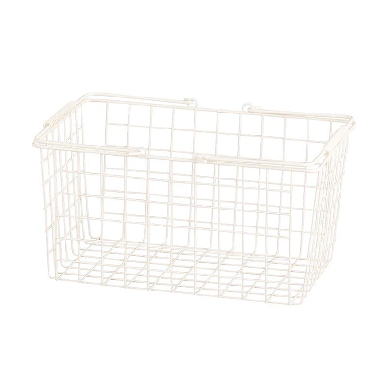 アビテ ワイヤーバスケット L アイボリー SWZ-003-IV 1個(ご注文単位1個)【直送品】