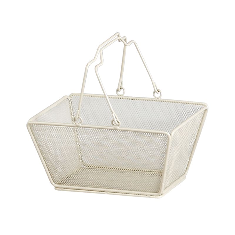 アビテ メッシュハンドルバスケット S アイボリー FI-501-IV 1個（ご注文単位1個）【直送品】