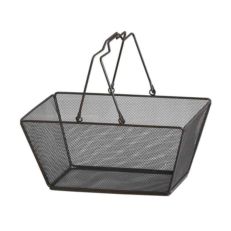 アビテ メッシュハンドルバスケット L ブラウン FI-502-BR 1個（ご注文単位1個）【直送品】