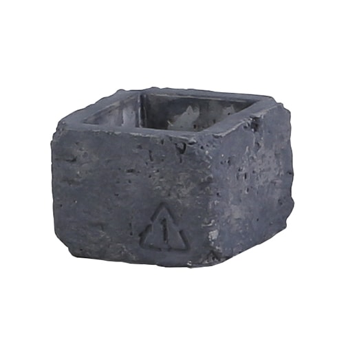 アビテ ブリック・スクエアポット S グレー JLA-601-GY 1個（ご注文単位6個）【直送品】