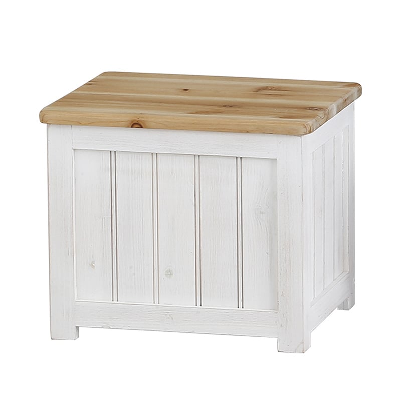 アビテ シャビーシック・ボックススツール ホワイト YI-801-WH 1個（ご注文単位1個）【直送品】