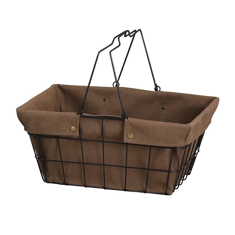 アビテ ワイヤーファブリックバスケット L ブラウン FW-603-BR 1個（ご注文単位1個）【直送品】